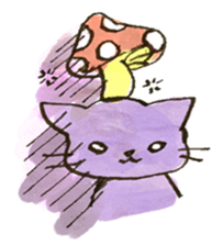 Nyannosuke the Purple Cat sticker #594643