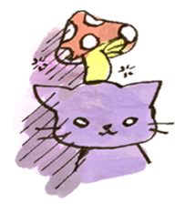 Nyannosuke the Purple Cat sticker #594643