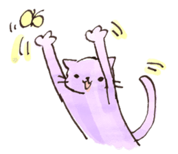 Nyannosuke the Purple Cat sticker #594657