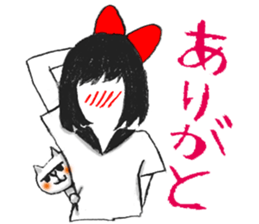 Setsuko and noname cat sticker #595921