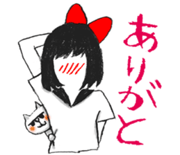 Setsuko and noname cat sticker #595921