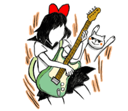 Setsuko and noname cat sticker #595926