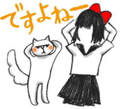 Setsuko and noname cat sticker #595929