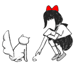 Setsuko and noname cat sticker #595933