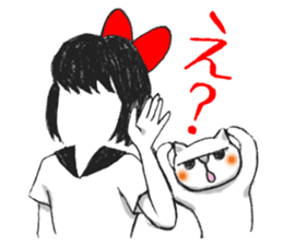 Setsuko and noname cat sticker #595936