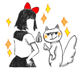 Setsuko and noname cat sticker #595948