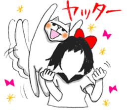 Setsuko and noname cat sticker #595951