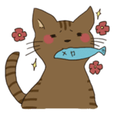 the cat and owner sticker #596005