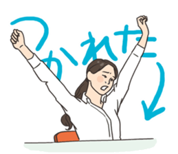 Woman's stamp sticker #596560