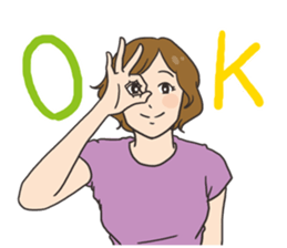 Woman's stamp sticker #596562