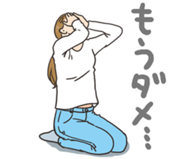 Woman's stamp sticker #596566