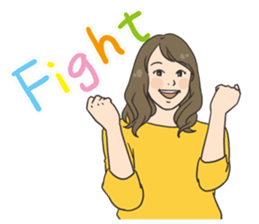 Woman's stamp sticker #596579