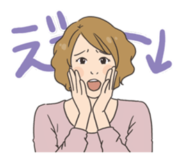 Woman's stamp sticker #596583