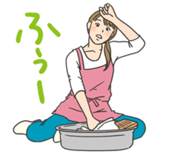 Woman's stamp sticker #596585