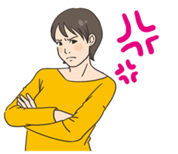 Woman's stamp sticker #596589