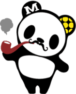 marble panda sticker #597091