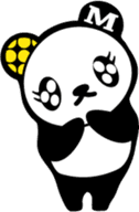 marble panda sticker #597099