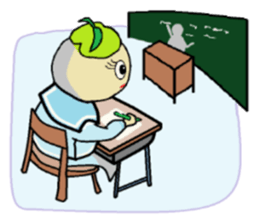 Day-to-day of high school girls radish. sticker #598474