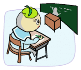 Day-to-day of high school girls radish. sticker #598474