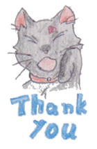 Pencil handwriting cat sticker #599004