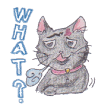 Pencil handwriting cat sticker #599012