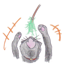 Pencil handwriting cat sticker #599013