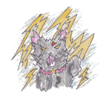 Pencil handwriting cat sticker #599019