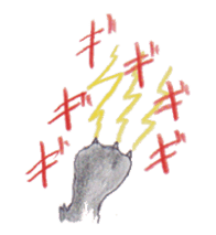 Pencil handwriting cat sticker #599026