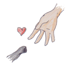 Pencil handwriting cat sticker #599033