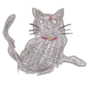 Pencil handwriting cat sticker #599037