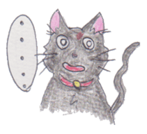 Pencil handwriting cat sticker #599038