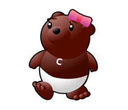 DiaperBear-Girl sticker #600044