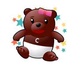 DiaperBear-Girl sticker #600070