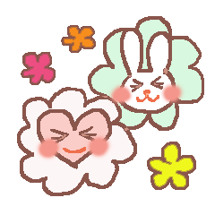 Rabbit Meechan with Heart Miichan