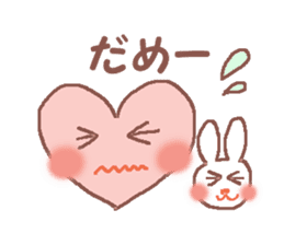 Rabbit Meechan with Heart Miichan sticker #600125
