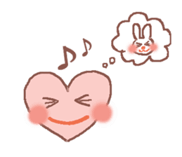 Rabbit Meechan with Heart Miichan sticker #600126