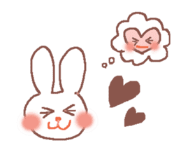 Rabbit Meechan with Heart Miichan sticker #600127