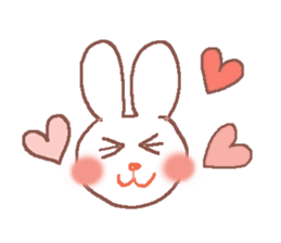 Rabbit Meechan with Heart Miichan sticker #600133