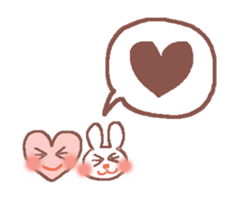 Rabbit Meechan with Heart Miichan sticker #600144