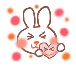 Rabbit Meechan with Heart Miichan sticker #600145