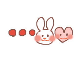 Rabbit Meechan with Heart Miichan sticker #600148