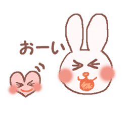 Rabbit Meechan with Heart Miichan sticker #600149