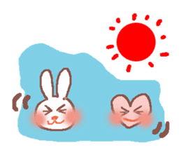 Rabbit Meechan with Heart Miichan sticker #600152