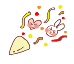 Rabbit Meechan with Heart Miichan sticker #600154