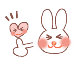 Rabbit Meechan with Heart Miichan sticker #600159