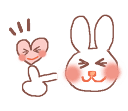 Rabbit Meechan with Heart Miichan sticker #600159