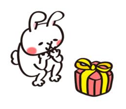 Birthday celebration stamp of rabbit sticker #600214