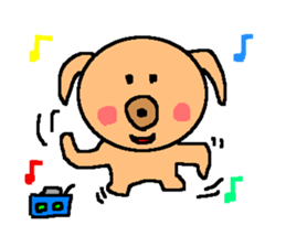 Round dog sticker #600735