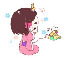 Okame and Parakeet sticker #601427
