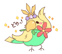Okame and Parakeet sticker #601432